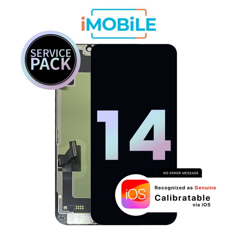 iPhone 14 (6.1 Inch) Compatible LCD (Soft OLED) Touch Digitizer Screen [Service Pack]
