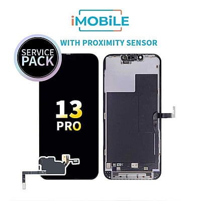 iPhone 13 Pro (6.1 Inch) Compatible LCD (OLED) Touch Digitizer Screen With Proximity Light Sensor Flex Cable [Service Pack]