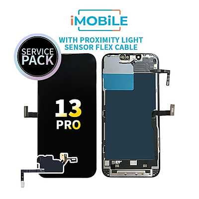 iPhone 13 Pro (6.1 Inch) Compatible LCD (OLED) Touch Digitizer Screen With Proximity Light Sensor Flex Cable [Service Pack]