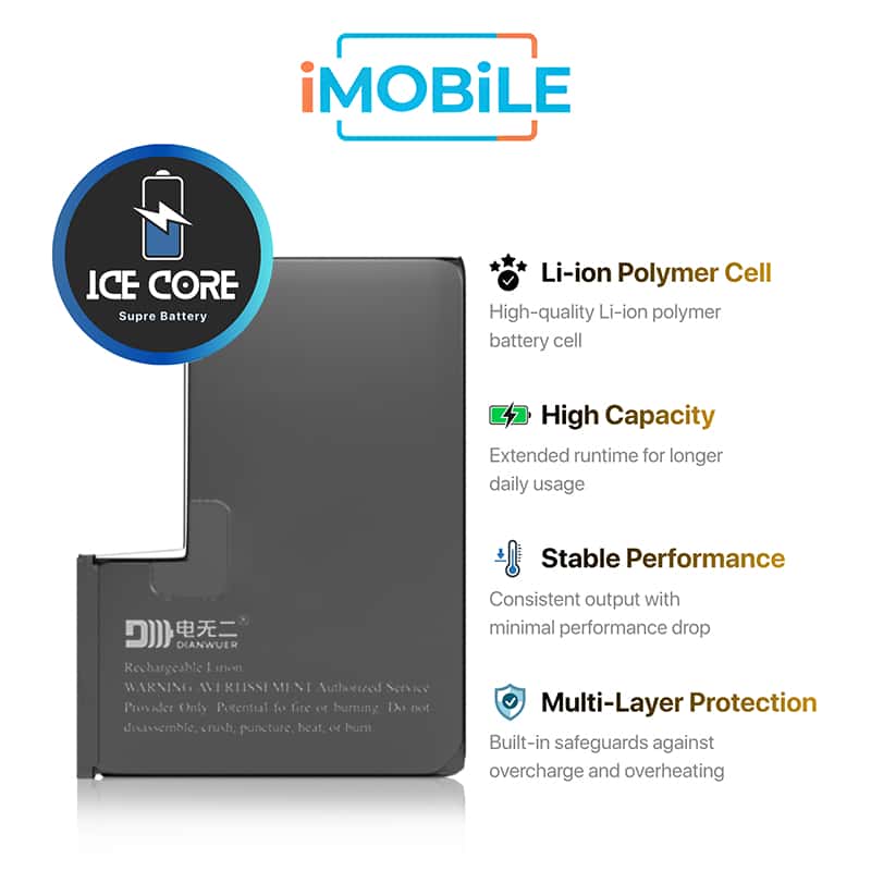 iPhone 12 Pro Max Compatible IceCore Pro Battery [Enhanced Capacity Performance]