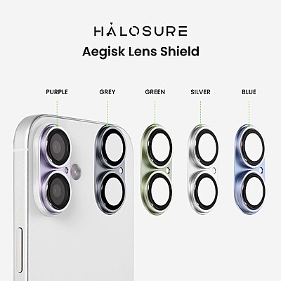 Halosure AEGISK Shield Rear Camera Lens Protector (Anti-Reflection), iPhone 17 Halosure AEGISK Shield Rear Camera Lens Protector (Anti-Reflection), iPhone 17