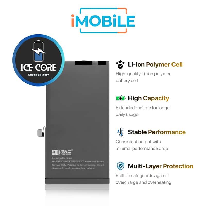 iPhone 13 Compatible IceCore Pro Battery [Enhanced Capacity Performance]