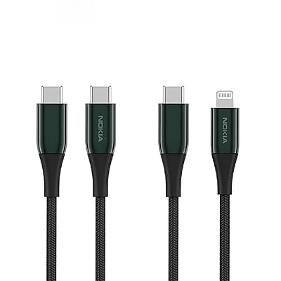 [Marketplace] Nokia Pro Cable P8200 Combo (Green) - MFI Lightning & Type-C