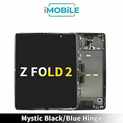 Samsung Galaxy Z Fold 2 (F916) LCD Display / Screen + Touch [Mystic Black] (Blue Hinge)