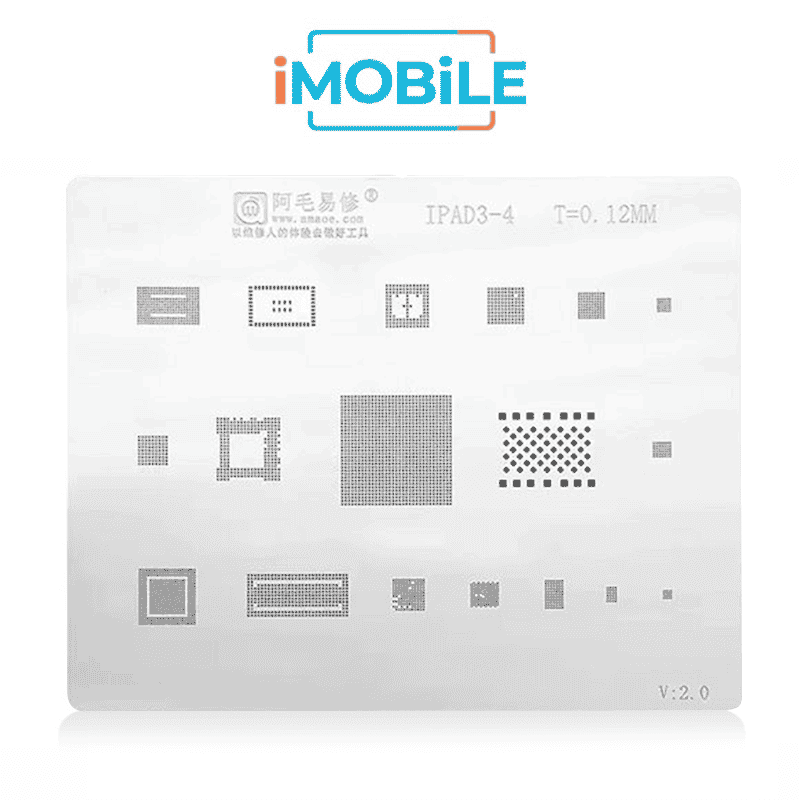 AMAOE Middle Layer BGA Reballing Stencil Tin Planting for iPad 3 / iPad 4