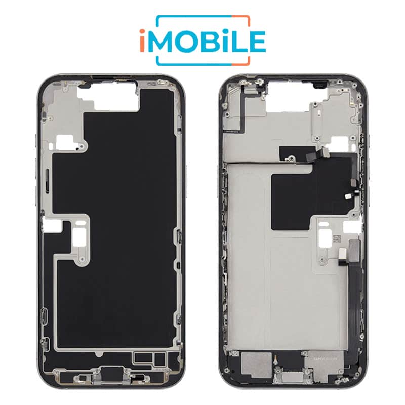 iPhone 16 Pro Max Compatible Back Housing with Small Parts [IMB] [White Titanium]