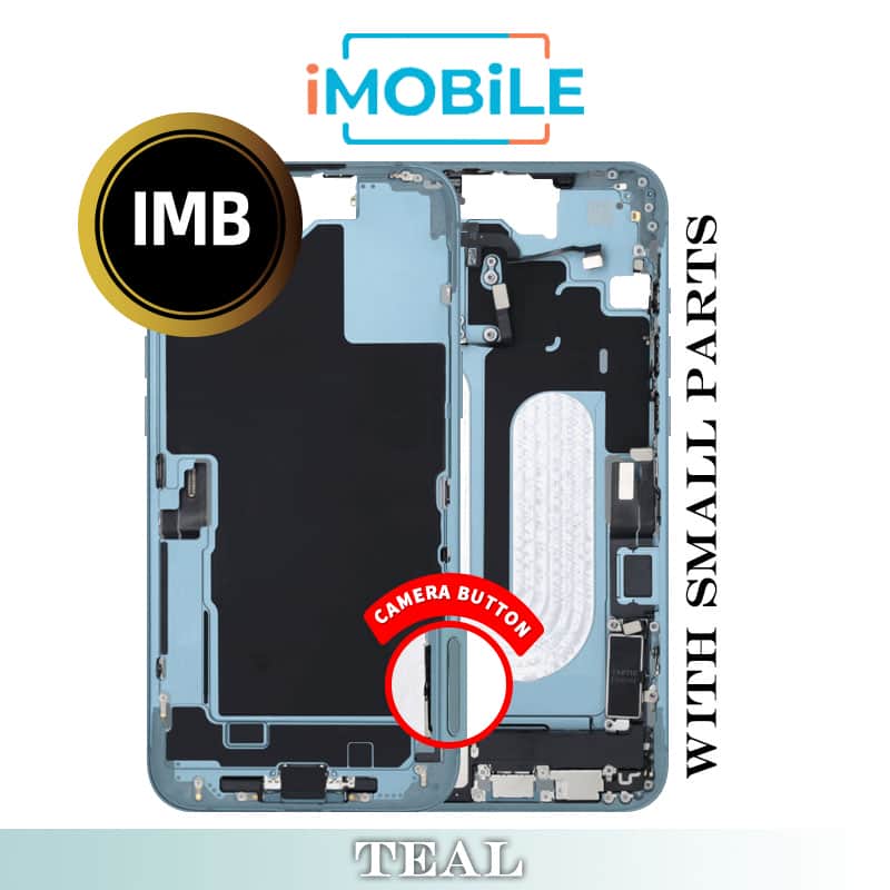 iPhone 16 Plus Compatible Back Housing with Small Parts [IMB] [Teal]