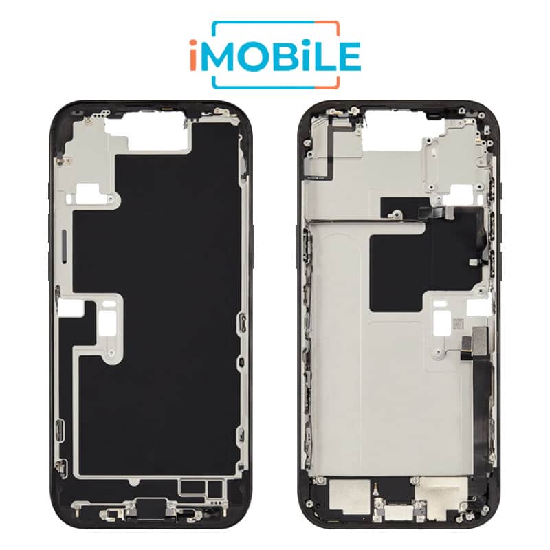 iPhone 16 Pro Max Compatible Back Housing with Small Parts [IMB] [Black Titanium]