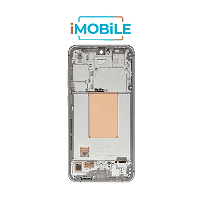 Samsung Galaxy S24 FE (S721) (Soft OLED) LCD and Toush Digitizer Screem with Frame [IMB] [Grey]