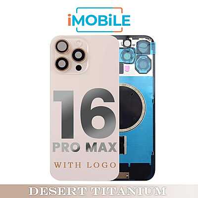 iPhone 16 Pro Max Compatible Back Cover Glass Assembly with MagSafe [Desert Titanium]