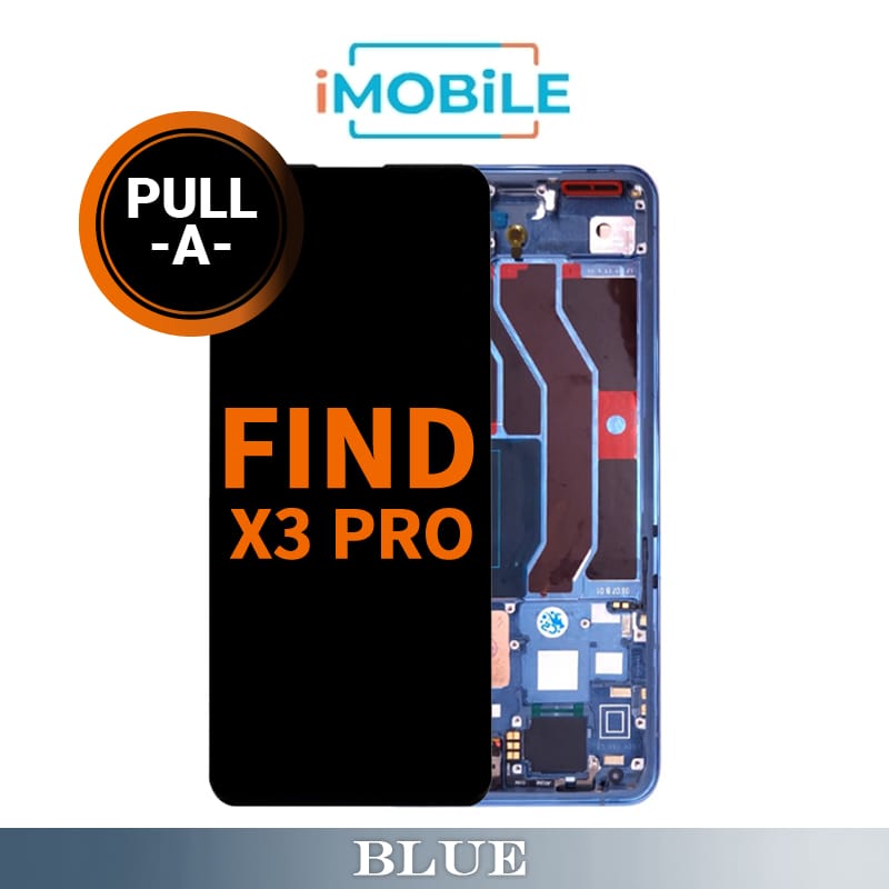 OPPO Find X3 Pro Compatible LCD Touch Digitizer Screen With Frame [Secondhand] [Blue]