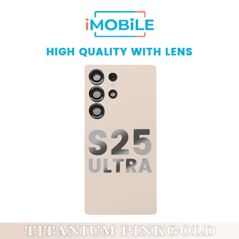 Samsung Galaxy S25 Ultra (S938) Back Cover [High Quality with Lens] [Titanium Pinkgold]
