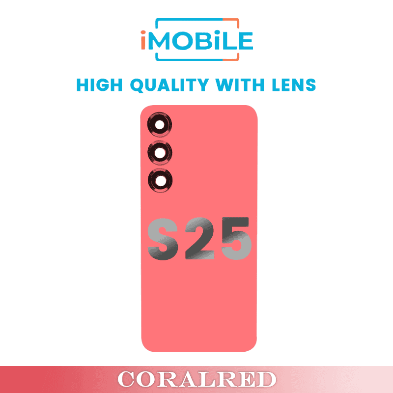 Samsung Galaxy S25 5G (S931) Back Cover [High Quality with Lens] [Coralred]