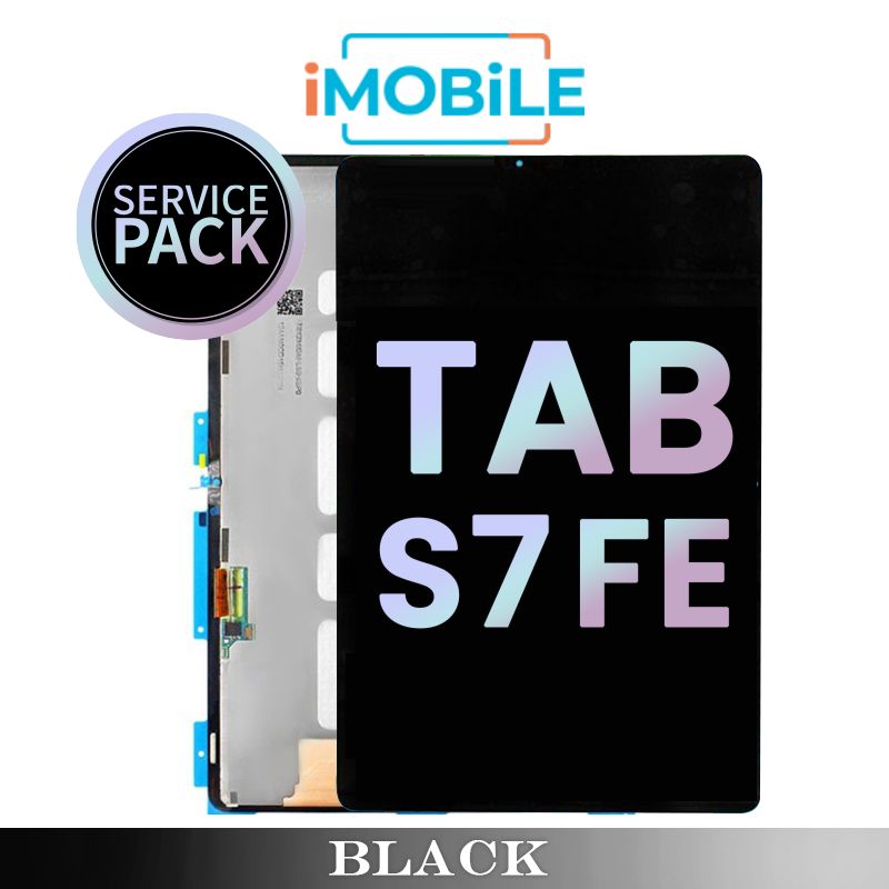 Samsung Galaxy Tab S7 FE (12.4 Inch) (T736 / T733 / T730) Compatible LCD Touch Digitizer Screen [Black] [Service Pack] GH82-25897A