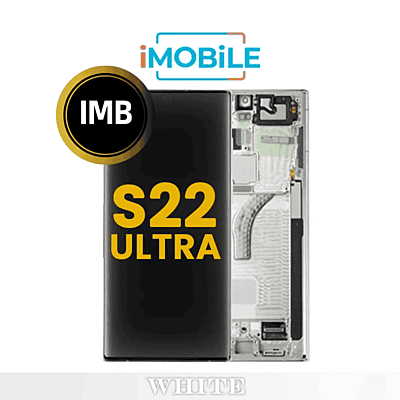 Samsung Galaxy S22 Ultra (S908) LCD Touch Digitizer Screen [IMB] [White]