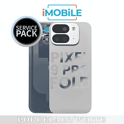 Google Pixel 9 Pro Fold Compatible Back Cover with Lens [Secondhand [Porcelain / White]