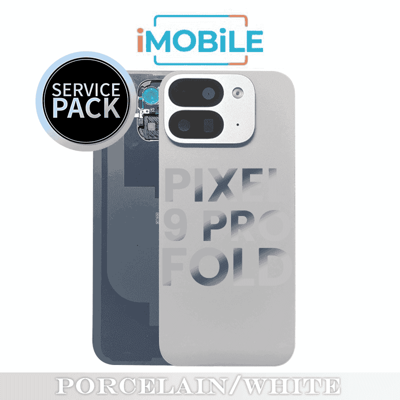 Google Pixel 9 Pro Fold Compatible Back Cover with Lens [Secondhand [Porcelain / White]