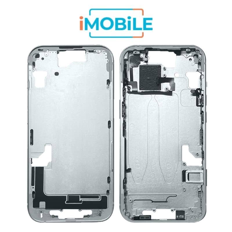 iPhone 15 Compatible Back Housing [with Power and Volume Flex] [A+] [Blue]