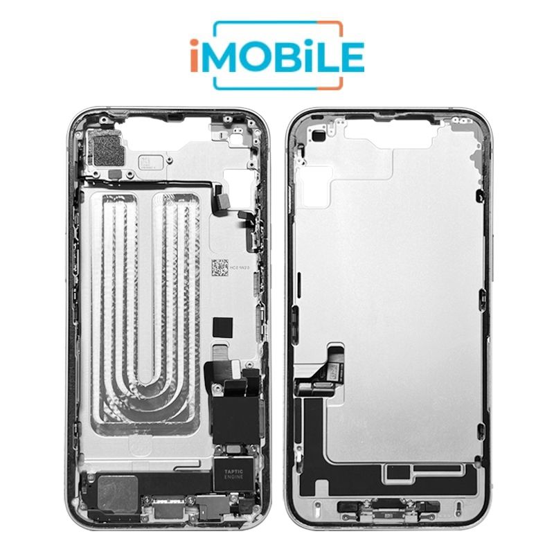 iPhone 16E Compatible Back Housing with Small Parts [IMB] [White]