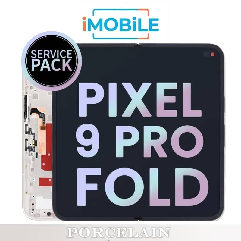 Google Pixel 9 Pro Fold 5G Main / Inner Compatible LCD Touch Digitizer Screen [Service Pack] [Porcelain] G949-00904-00