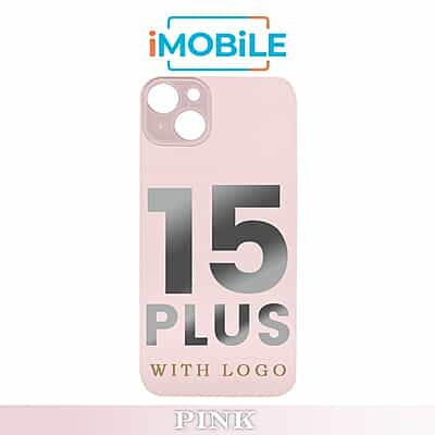 iPhone 15 Plus Compatible Back Cover Glass With Big Camera [Pink]