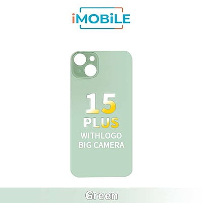iPhone 15 Plus Compatible Back Cover Glass With Big Camera Hole [Green]