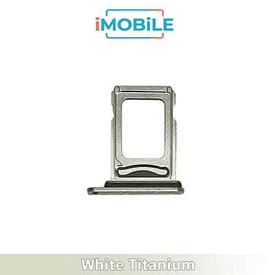 iPhone 15 Pro / 15 Pro Max Compatible Sim Tray [Dual Sim] [White Titanium]