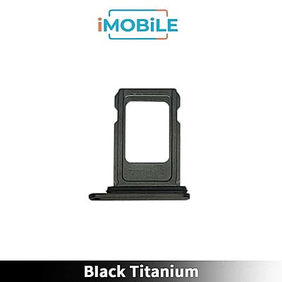 iPhone 15 Pro / 15 Pro Max Compatible Sim Tray [Single SIM Card] [Black Titanium]
