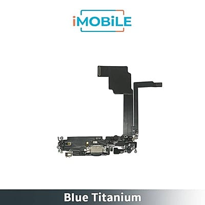iPhone 15 Pro Max Compatible Charging Port Flex Cable [Blue Titanium]
