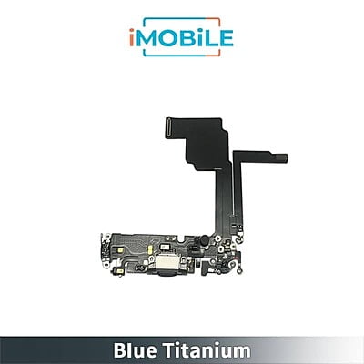 iPhone 15 Pro Compatible Charging Port Flex Cable [Blue Titanium]