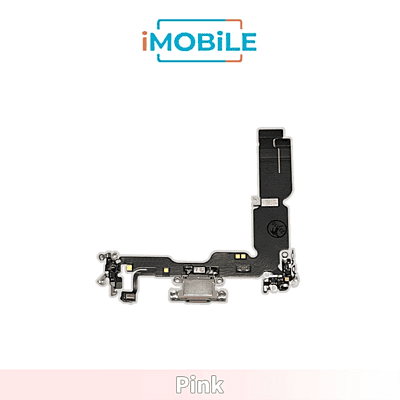 iPhone 15 Plus Compatible Charging Port Flex Cable [Pink]