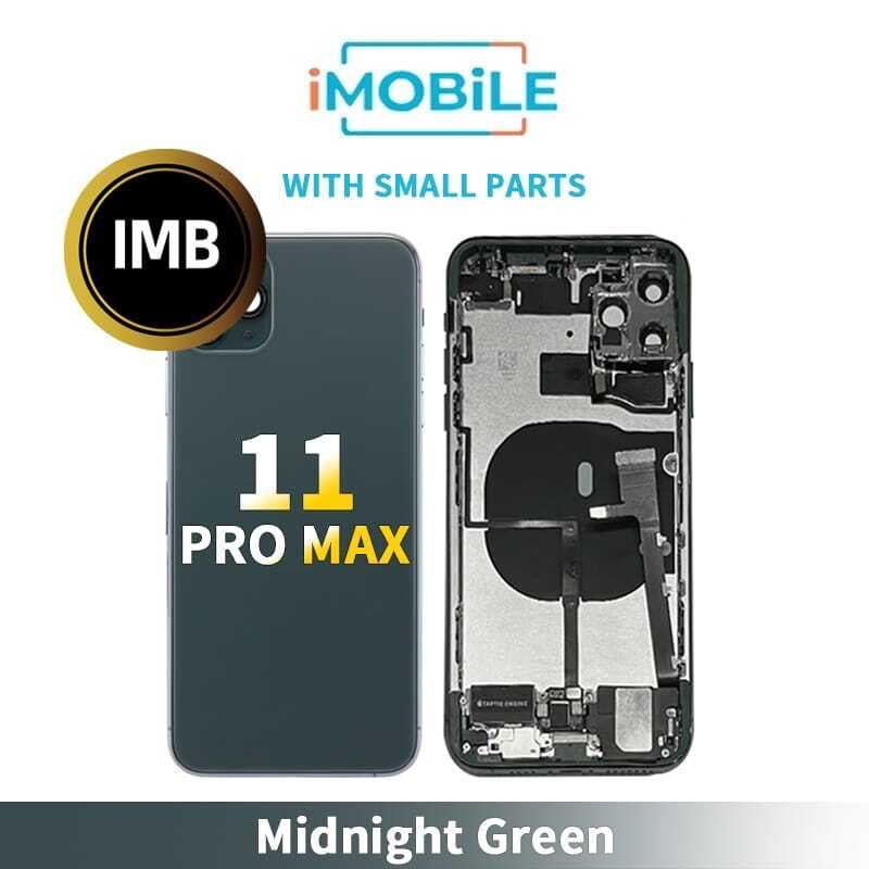 iPhone 11 Pro Max Compatible Back Housing With Small Parts [IMB] [Midnight Green]