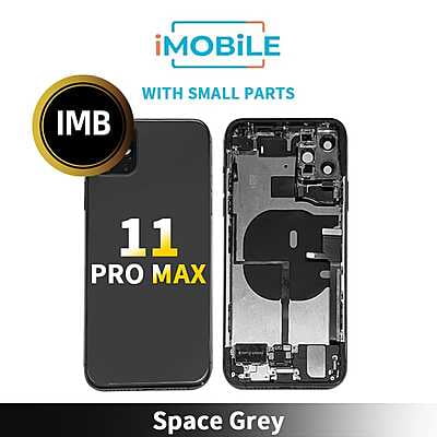 iPhone 11 Pro Max Compatible Back Housing With Small Parts [IMB] [Space Grey]