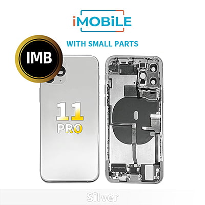 iPhone 11 Pro Compatible Back Housing With Small Parts [IMB] [Silver]