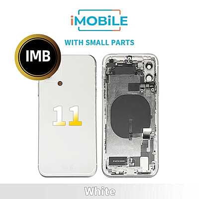iPhone 11 Compatible Back Housing With Small Parts [IMB] [White]