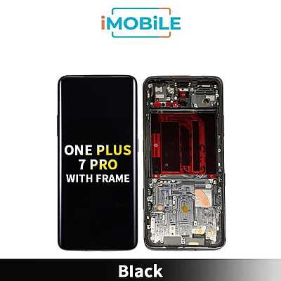One Plus 7 Pro LCD Touch Digitizer Screen With Frame [Black]