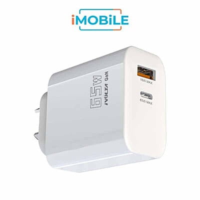 iVolta BOOST↑GaN 65W USB-C PD + USB-A Wall Charger [Certified]