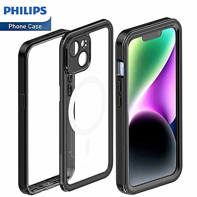 Philips Waterproof Case With MagSafe For iPhone 15 Philips Waterproof Case With MagSafe For iPhone 15
