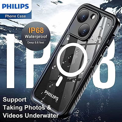 Philips Waterproof Case With MagSafe For iPhone 15 Philips Waterproof Case With MagSafe For iPhone 15