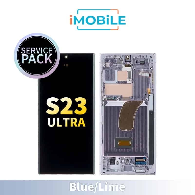 Samsung Galaxy S23 Ultra 5G (S918) LCD Touch Digitizer Screen [Service Pack] [Silver- For Online Version Blue/Lime] GH82-30465G