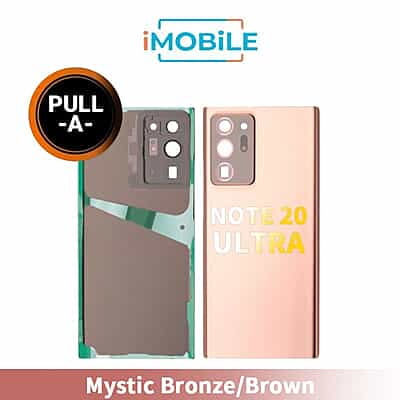 Samsung Galaxy Note 20 Ultra (N985 N986) Back Cover Glass With Lens [Secondhand] [Mystic Bronze / Brown]