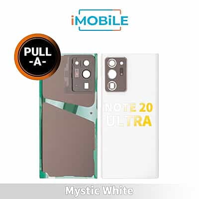 Samsung Galaxy Note 20 Ultra (N985 N986) Back Cover Glass With Lens [Secondhand] [Mystic White]