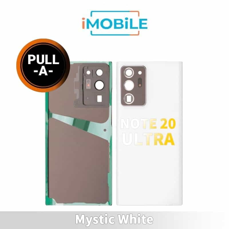 Samsung Galaxy Note 20 Ultra (N985 N986) Back Cover Glass With Lens [Secondhand] [Mystic White]