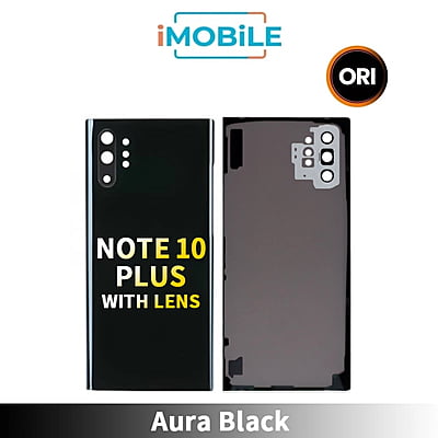 Samsung Galaxy Note 10 Plus (Pro) (N975) / 5G (N976) Back Cover Glass With Lens [Secondhand] [Aura Black]