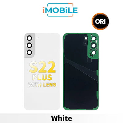 Samsung Galaxy S22 Plus (S906)  Back Cover Glass With Lens [Secondhand] [White]