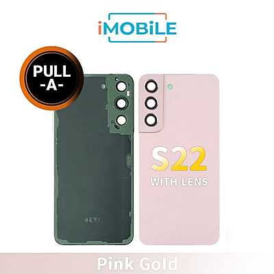 Samsung Galaxy S22 5G (S901) Back Cover Glass With Lens [Secondhand] [Pink Gold]