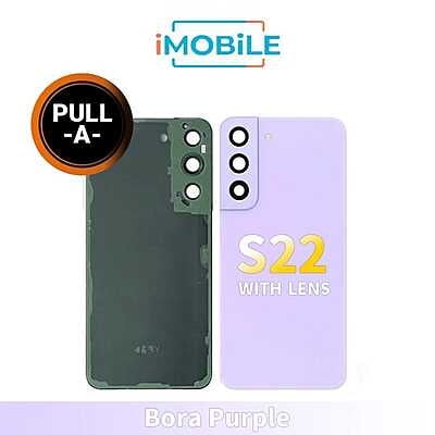 Samsung Galaxy S22 5G (S901) Back Cover Glass With Lens [Secondhand] [Bora Purple]