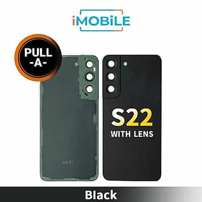 Samsung Galaxy S22 5G (S901) Back Cover Glass With Lens [Secondhand] [Black]