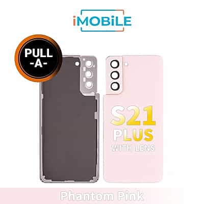 Samsung Galaxy S21 Plus (G996) Back Cover Glass With Lens [Secondhand] [Phantom Pink]