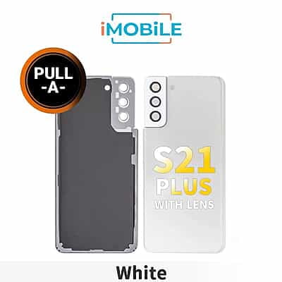 Samsung Galaxy S21 Plus (G996) Back Cover Glass With Lens [Secondhand] [White]